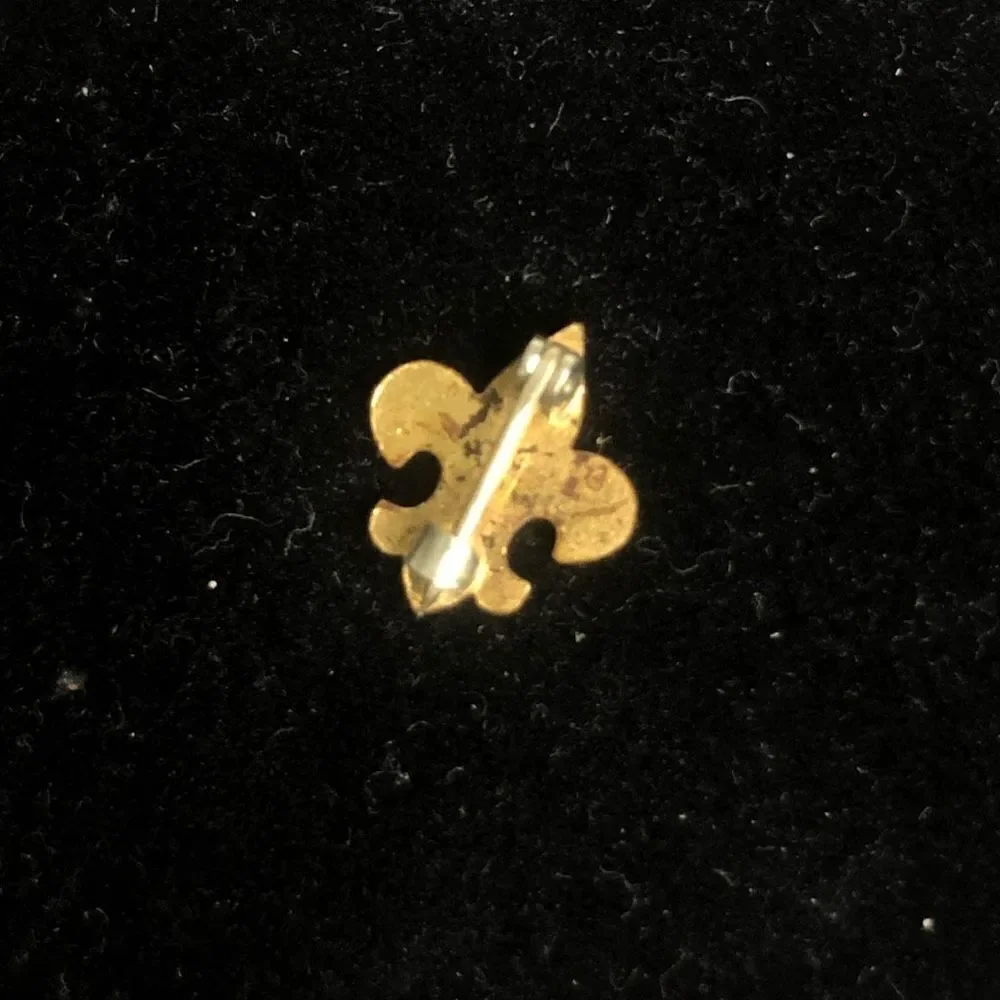 vintage bsa boy scouts of america pin pat 1911‎ fleur de lis eagle 1/2 inch